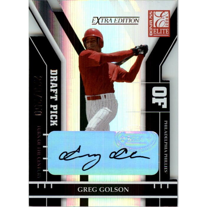 2004 Donruss Elite Extra Edition Signature Turn of the Century #301 Greg Golson DP/250. rookie card picture