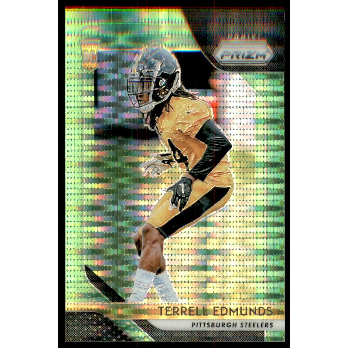2018 Panini Prizm Prizms Neon Green Pulsar #252 Terrell Edmunds. rookie card picture