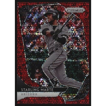 2020 Panini Prizm Prizms Red Donut Circles #41 Starling Marte
