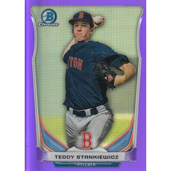 2014 Bowman Chrome Prospects Series 2 Purple Refractors #BCP25 Teddy Stankiewicz