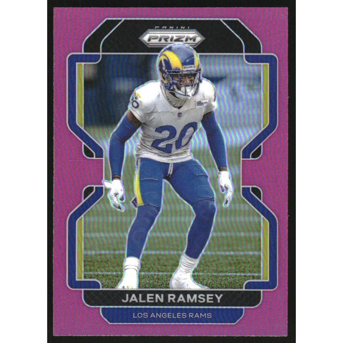 2021 Panini Prizm Prizms Pink #71 Jalen Ramsey. rookie card picture
