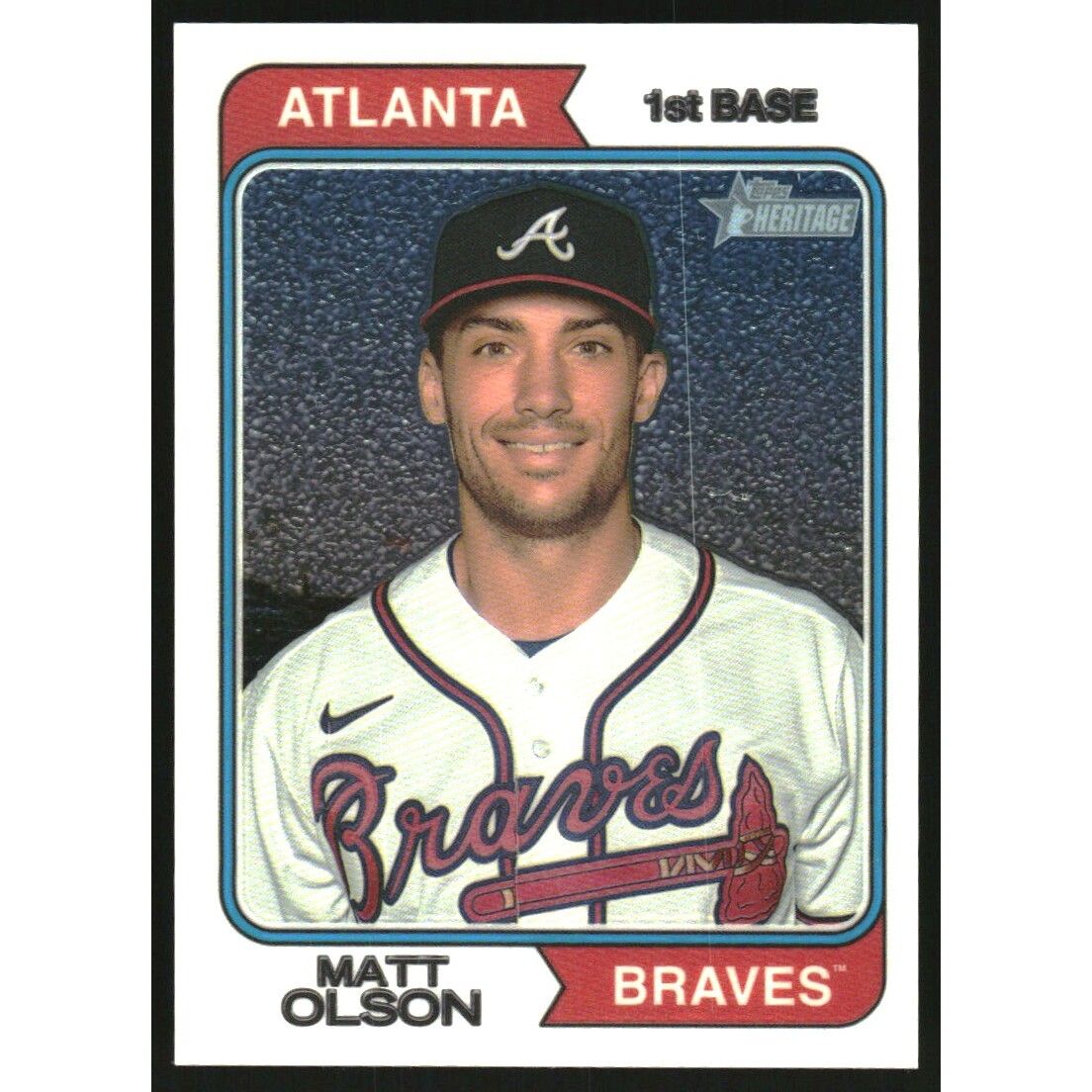 2023 Topps Heritage Chrome #462 Matt Olson. rookie card picture