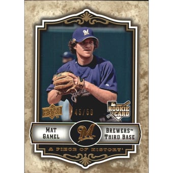 2009 UD A Piece of History Gold #117 Mat Gamel