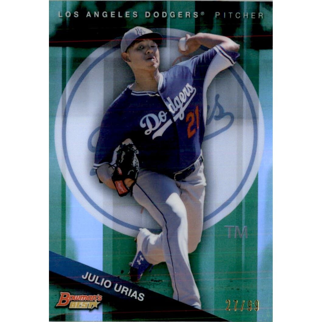 2015 Bowman's Best Top Prospects Green Refractors #TP50 Julio Urias