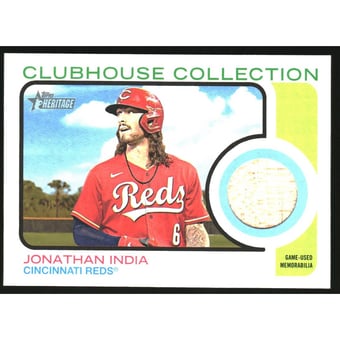 2022 Topps Heritage Clubhouse Collection Relics #CCRJI Jonathan India HN