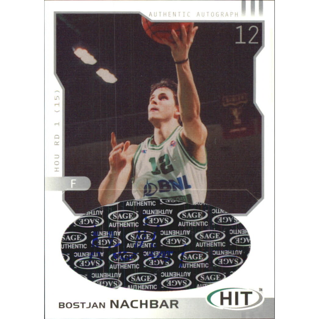 2002 SAGE HIT Autographs Silver #H9 Bostjan Nachbar