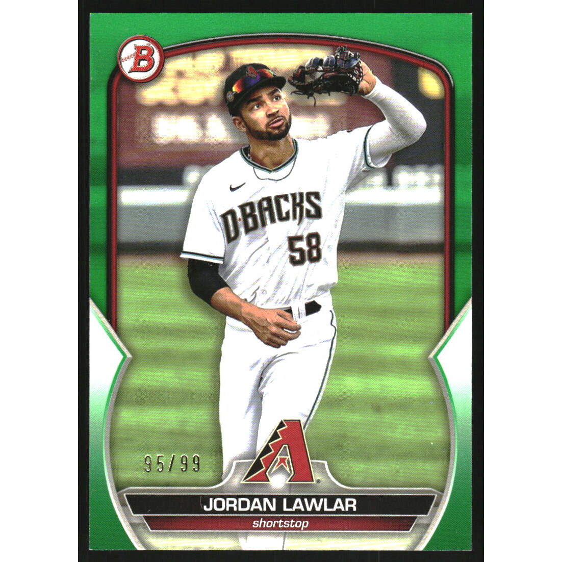 2023 Bowman Prospects Green #BP92 Jordan Lawlar. rookie card picture