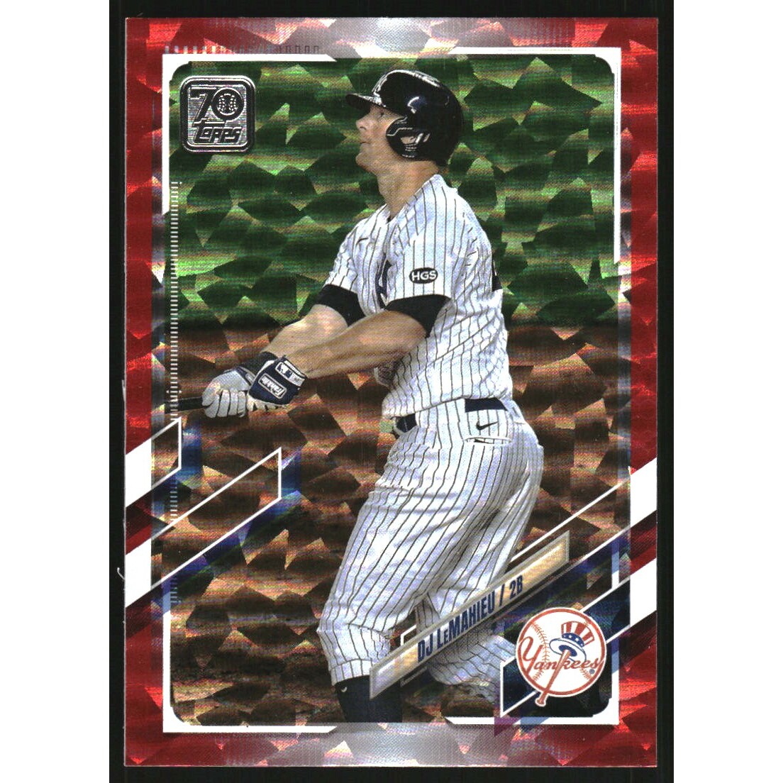 2021 Topps Red Foil #350 DJ LeMahieu. rookie card picture