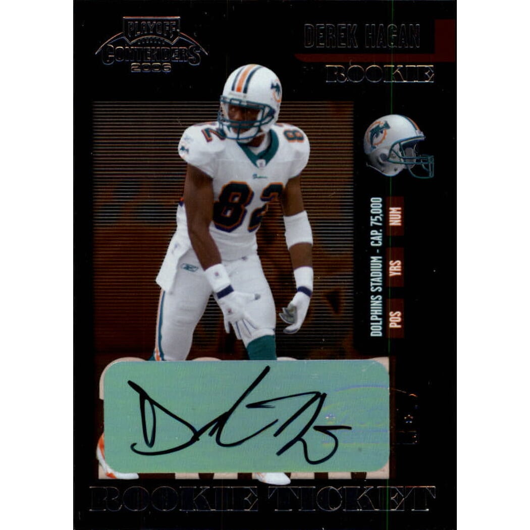 2006 Playoff Contenders #180 Derek Hagan AU RC
