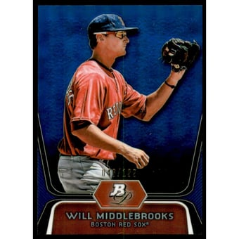 2012 Bowman Platinum Prospects Blue Refractors #BPP26 Will Middlebrooks