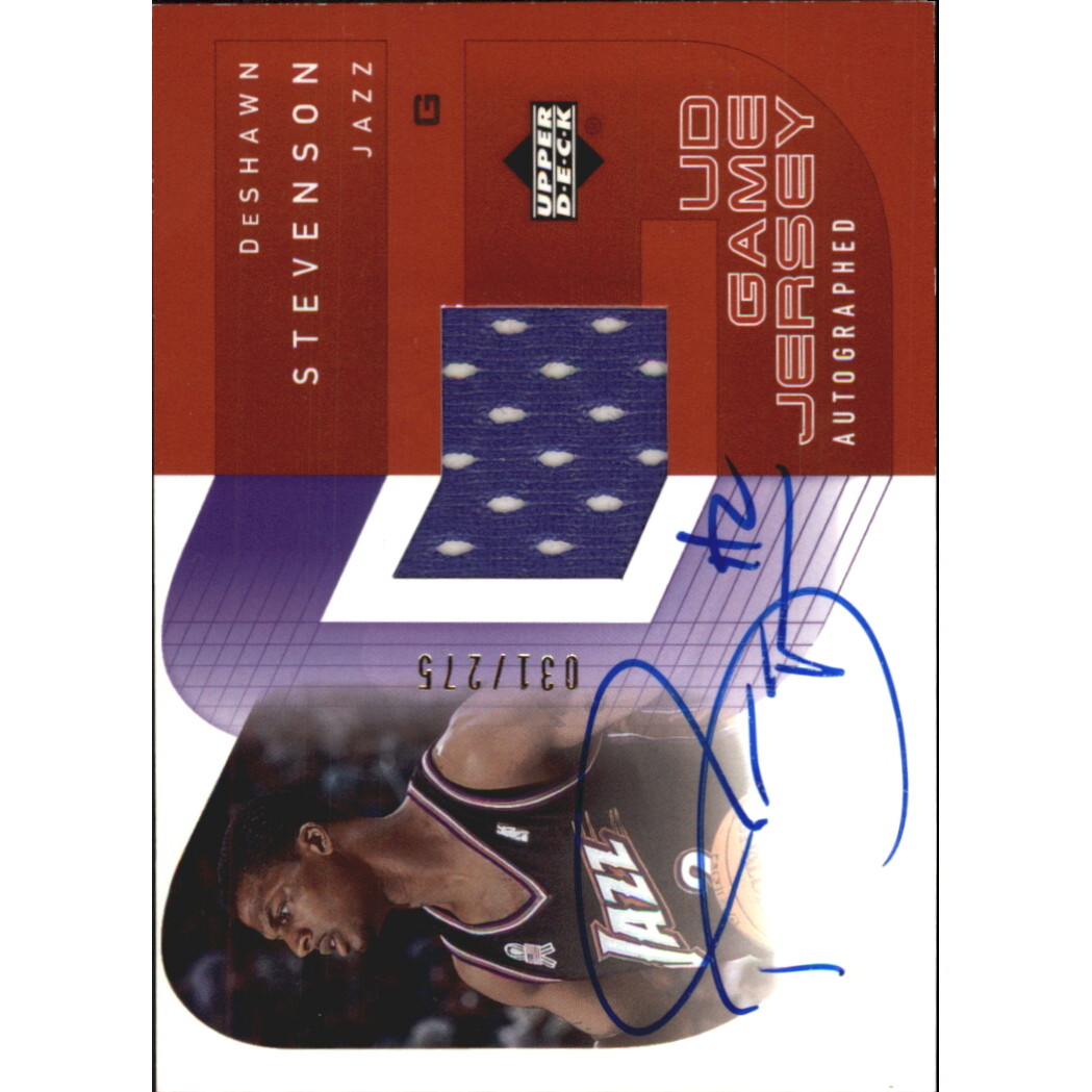 2002-03 Upper Deck UD Game Jerseys Autographs 1 #AUDS DeShawn Stevenson