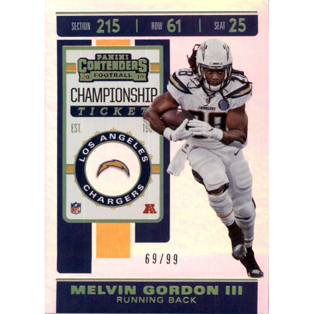 2019 Panini Contenders Championship Ticket #100 Melvin Gordon III