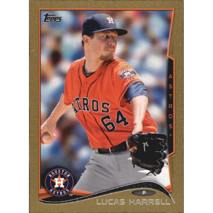 2014 Topps Mini Gold #419 Lucas Harrell. rookie card picture
