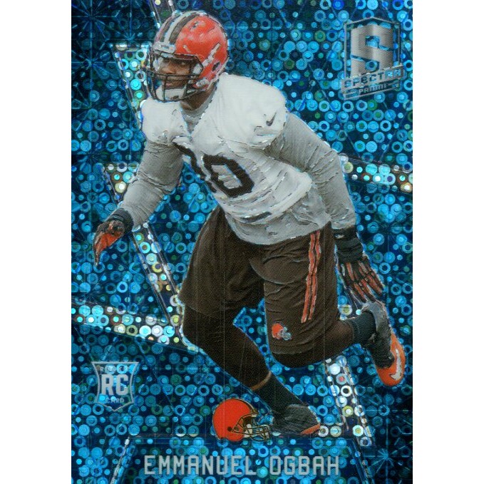 2016 Panini Spectra Neon Blue #168 Emmanuel Ogbah. rookie card picture