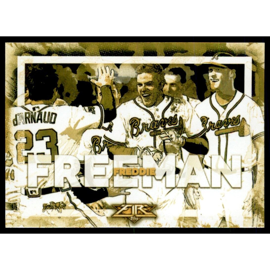 2017 Topps Fire Walk It Off Gold Minted #WO7 Freddie Freeman