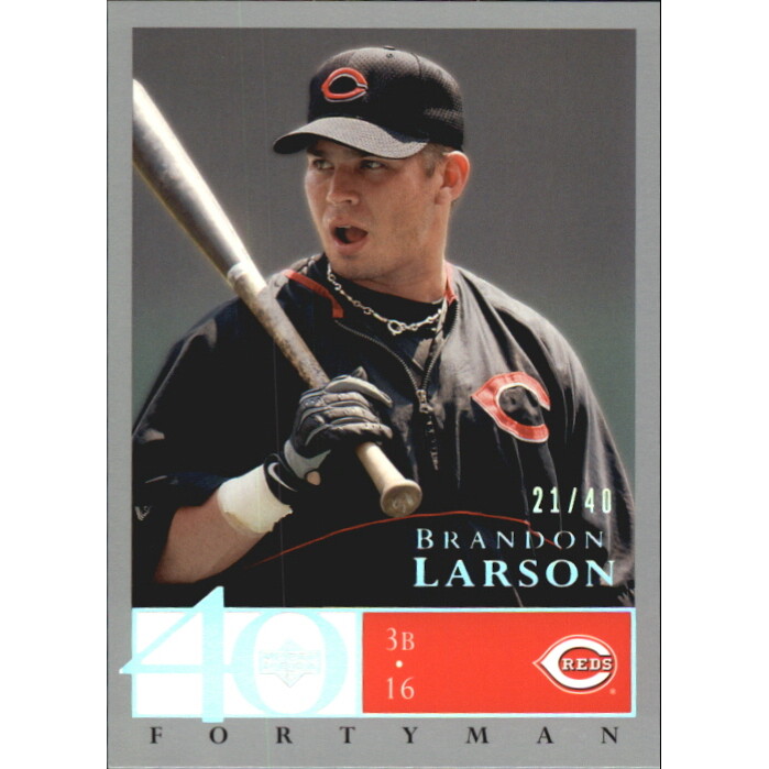 2003 Upper Deck 40-Man Rainbow #730 Brandon Larson. rookie card picture