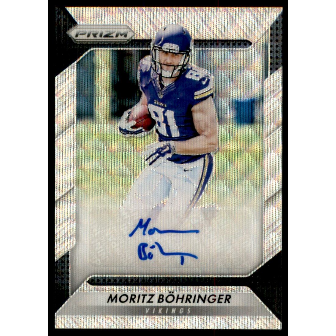 2016 Panini Prizm Rookie Autographs Prizms Blue Wave #59 Moritz Bohringer