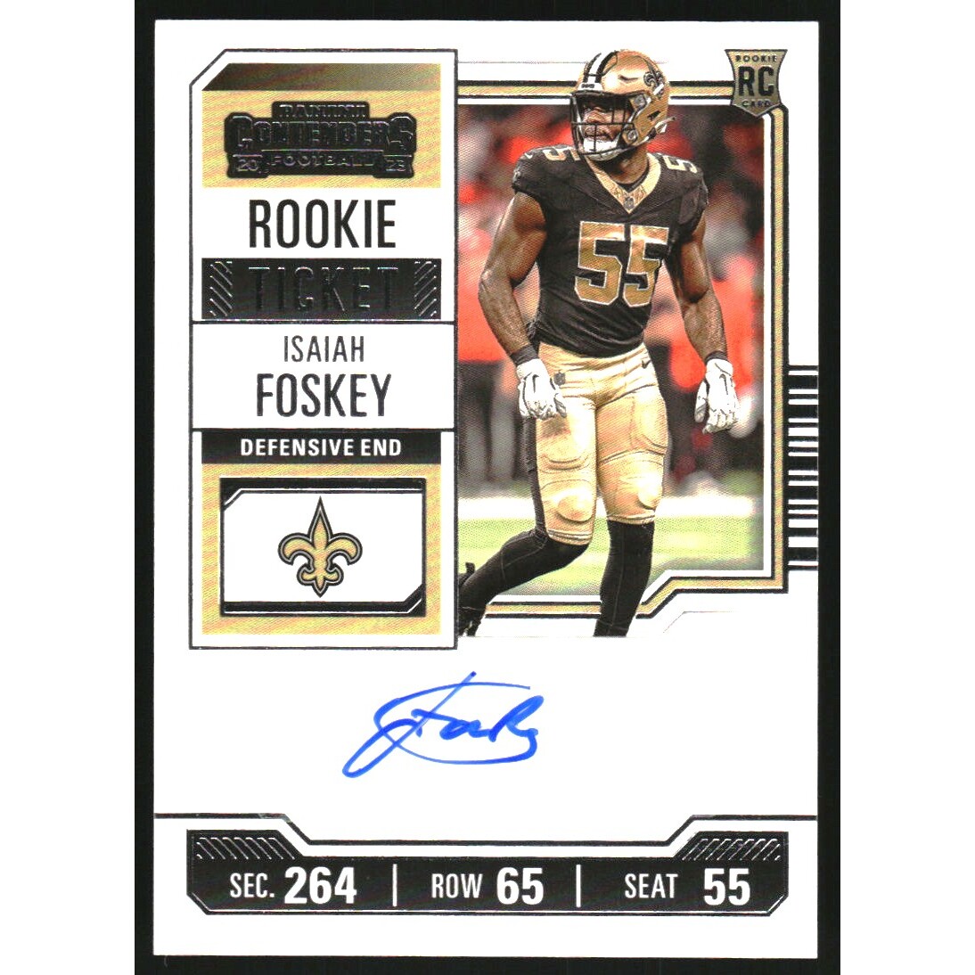 2023 Panini Contenders #239 Isaiah Foskey AU RC