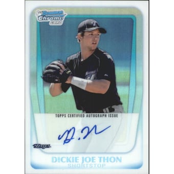 2011 Bowman Chrome Prospect Autographs Refractors #BCP184 Dickie Joe Thon