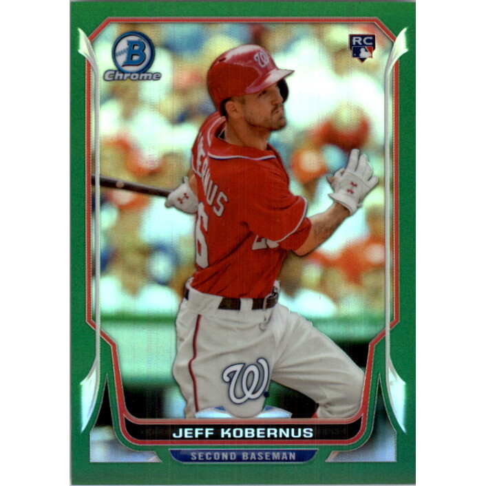 2014 Bowman Chrome Green Refractors #4 Jeff Kobernus. rookie card picture