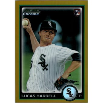 2010 Bowman Chrome Draft Gold Refractors #BDP82 Lucas Harrell