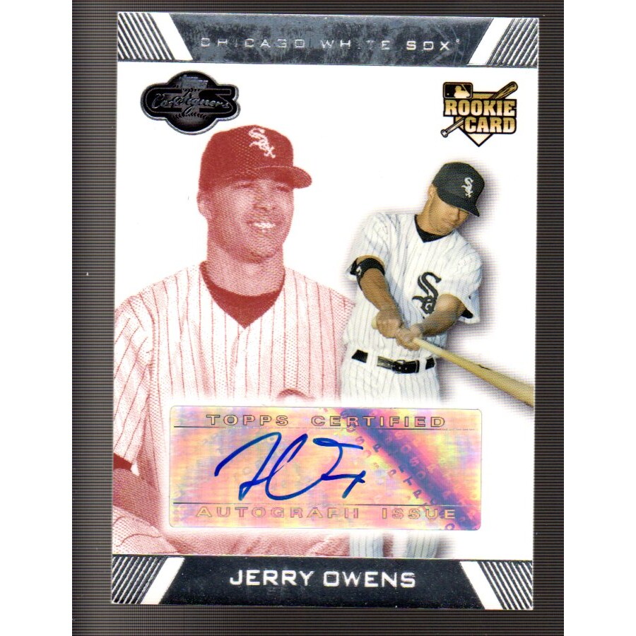 2007 Topps Co-Signers Red #110 Jerry Owens AU. rookie card picture