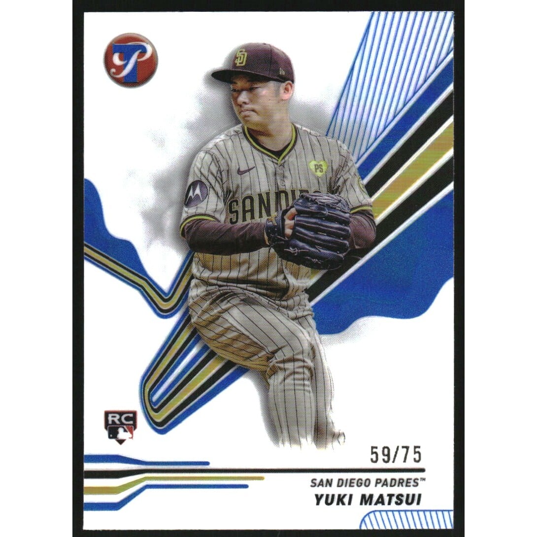 2024 Topps Pristine Blue Refractors #234 Yuki Matsui. rookie card picture