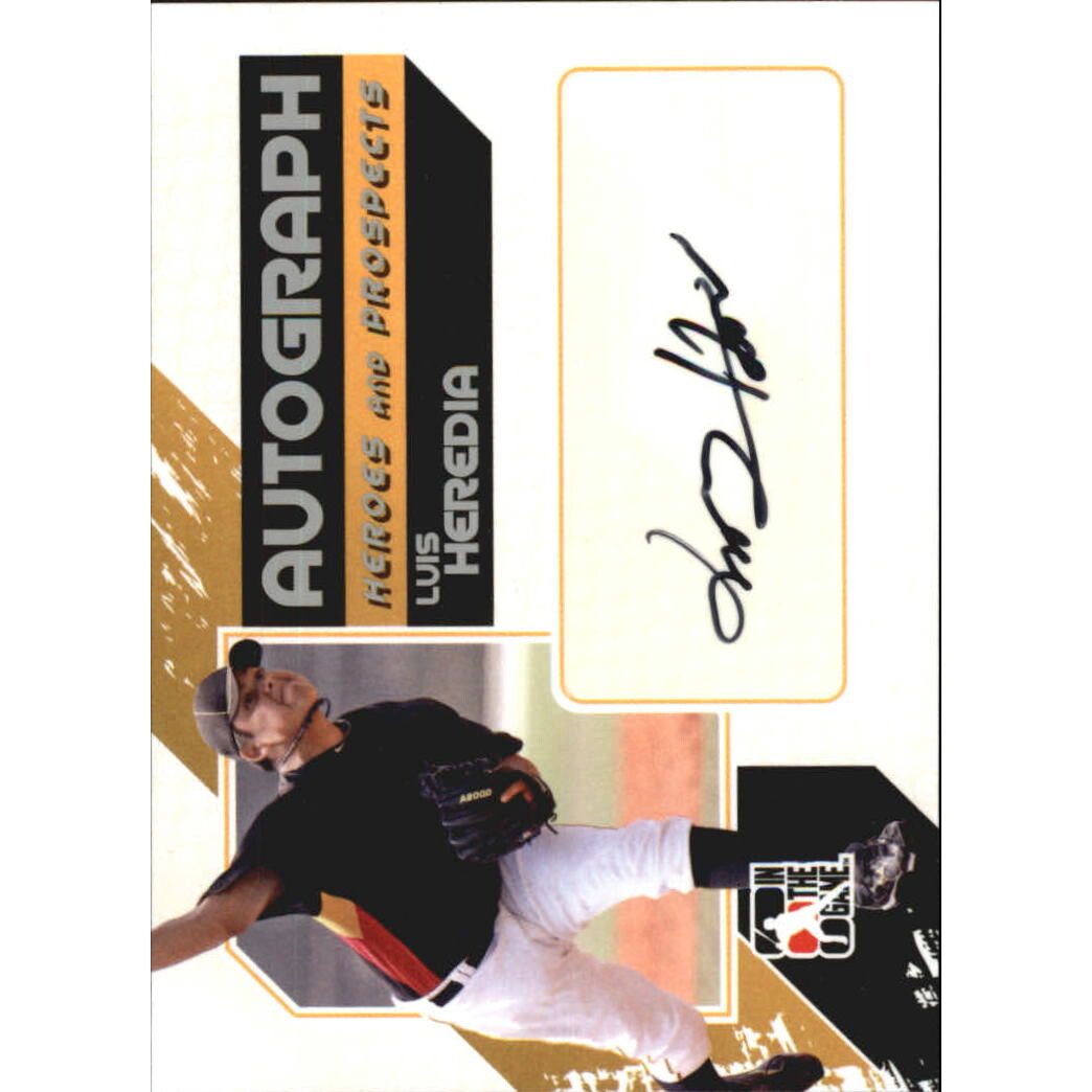 2011 ITG Heroes and Prospects Full Body Autographs Silver #LH Luis Heredia HN 2011 ITG Heroes and Prospects Full Body Autographs Silver #LH Luis Heredia HN