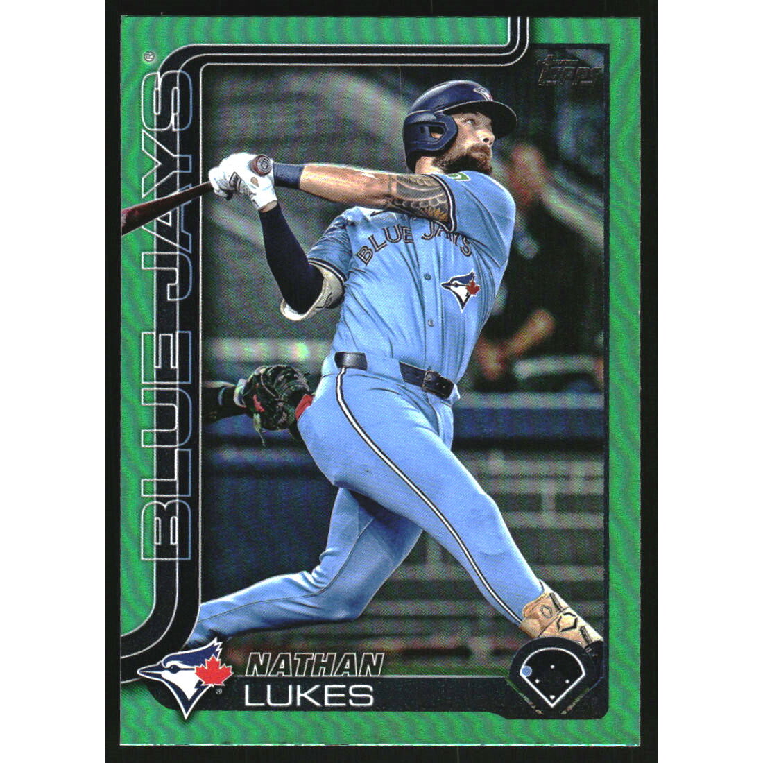 2025 Topps Green Rainbow Foil #420 Nathan Lukes. rookie card picture