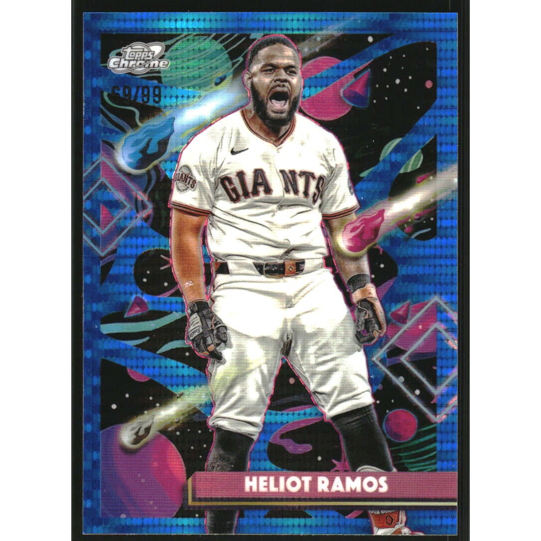 2025 Topps Cosmic Chrome Blue Moon Refractors #41 Heliot Ramos