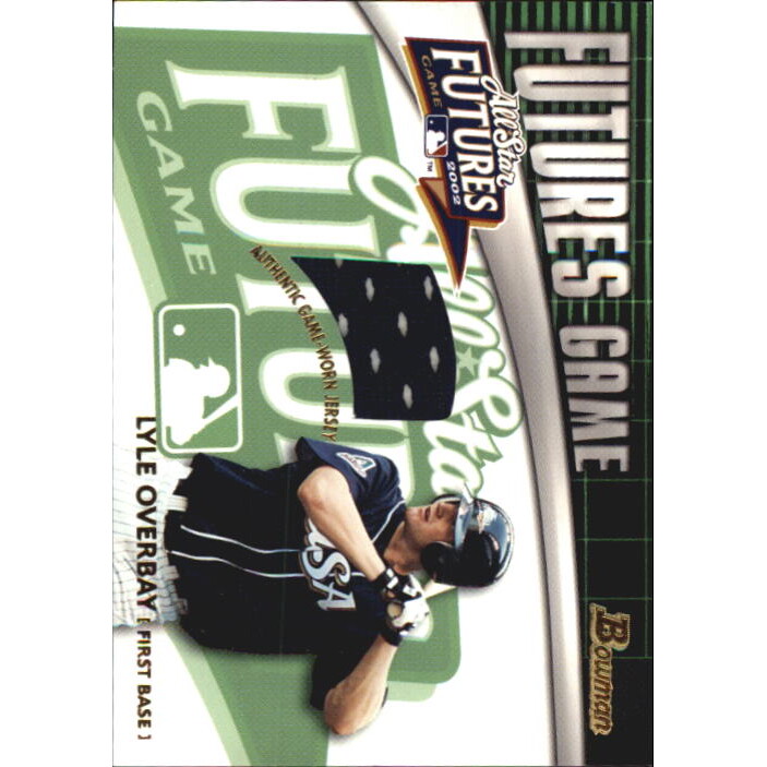 2003 Bowman Futures Game Gear Jersey Relics #LO Lyle Overbay. rookie card picture