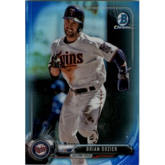 2017 Bowman Chrome Blue Refractors #54 Brian Dozier