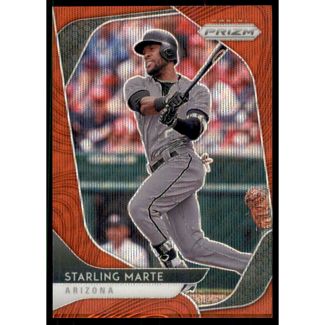 2020 Panini Prizm Prizms Red Wave #41 Starling Marte