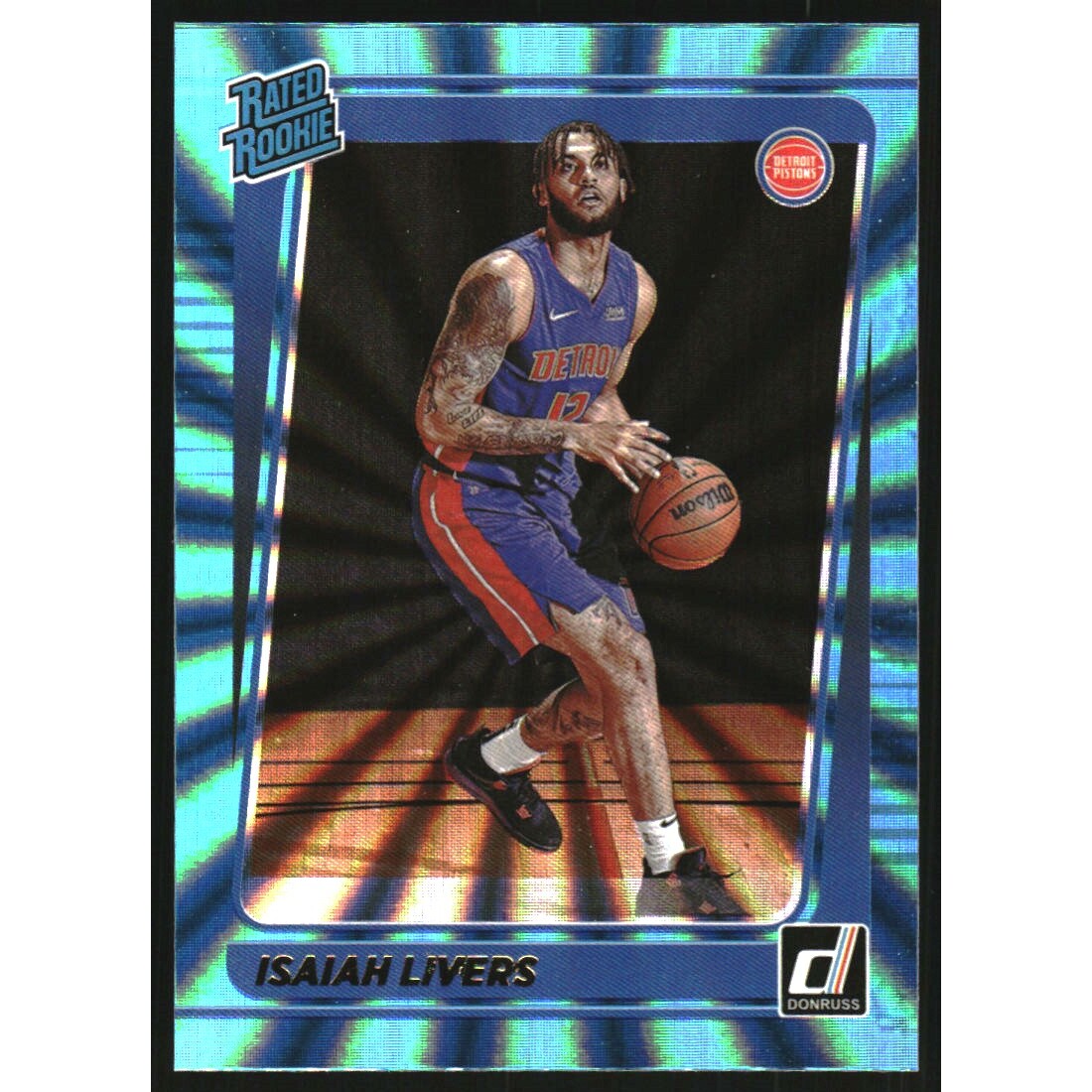 2021-22 Donruss Holo Teal Laser #227 Isaiah Livers RR