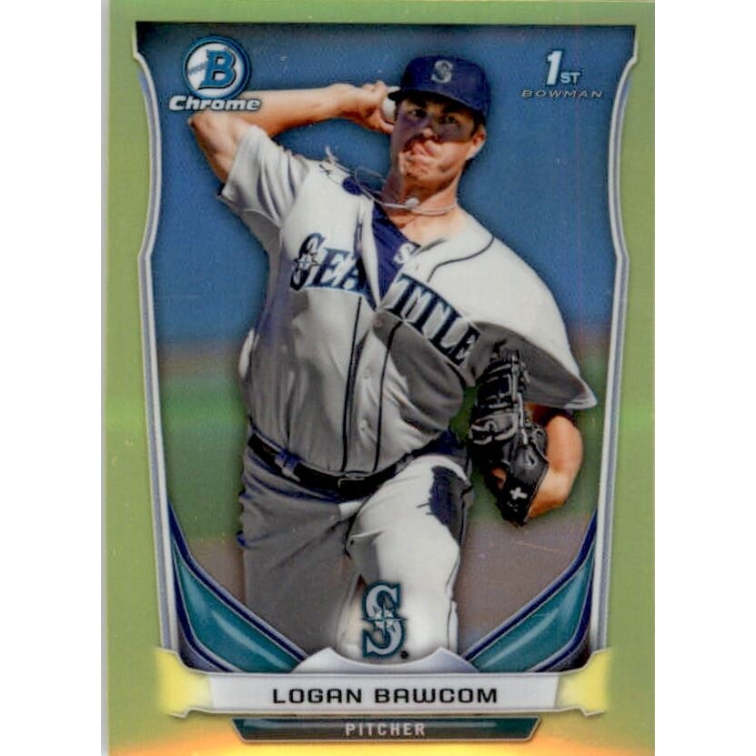 2014 Bowman Chrome Mini Factory Set Yellow Refractors #220 Logan Bawcom