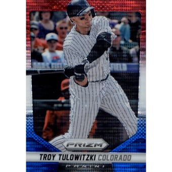 2014 Panini Prizm Prizms Red White and Blue Pulsar #31 Troy Tulowitzki