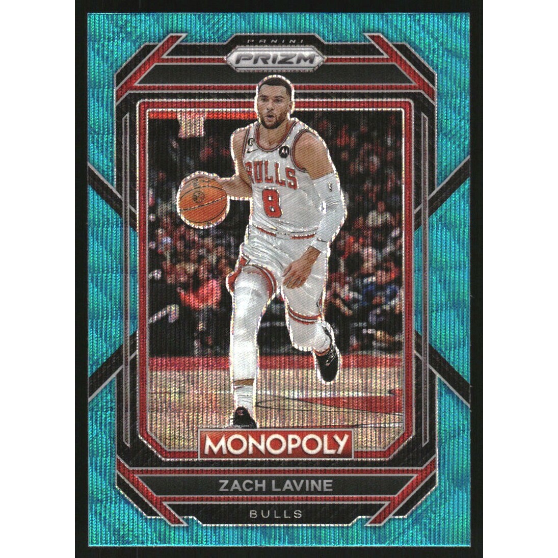 2022-23 Panini Prizm Monopoly Teal Wave #14 Zach Lavine