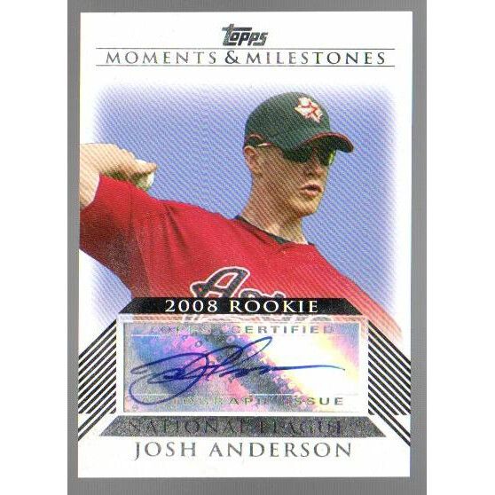 2008 Topps Moments and Milestones Rookie Autographs #JA Josh Anderson. rookie card picture