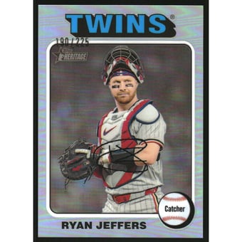 2024 Topps Heritage Chrome Silver Refractors #635 Ryan Jeffers HN/225