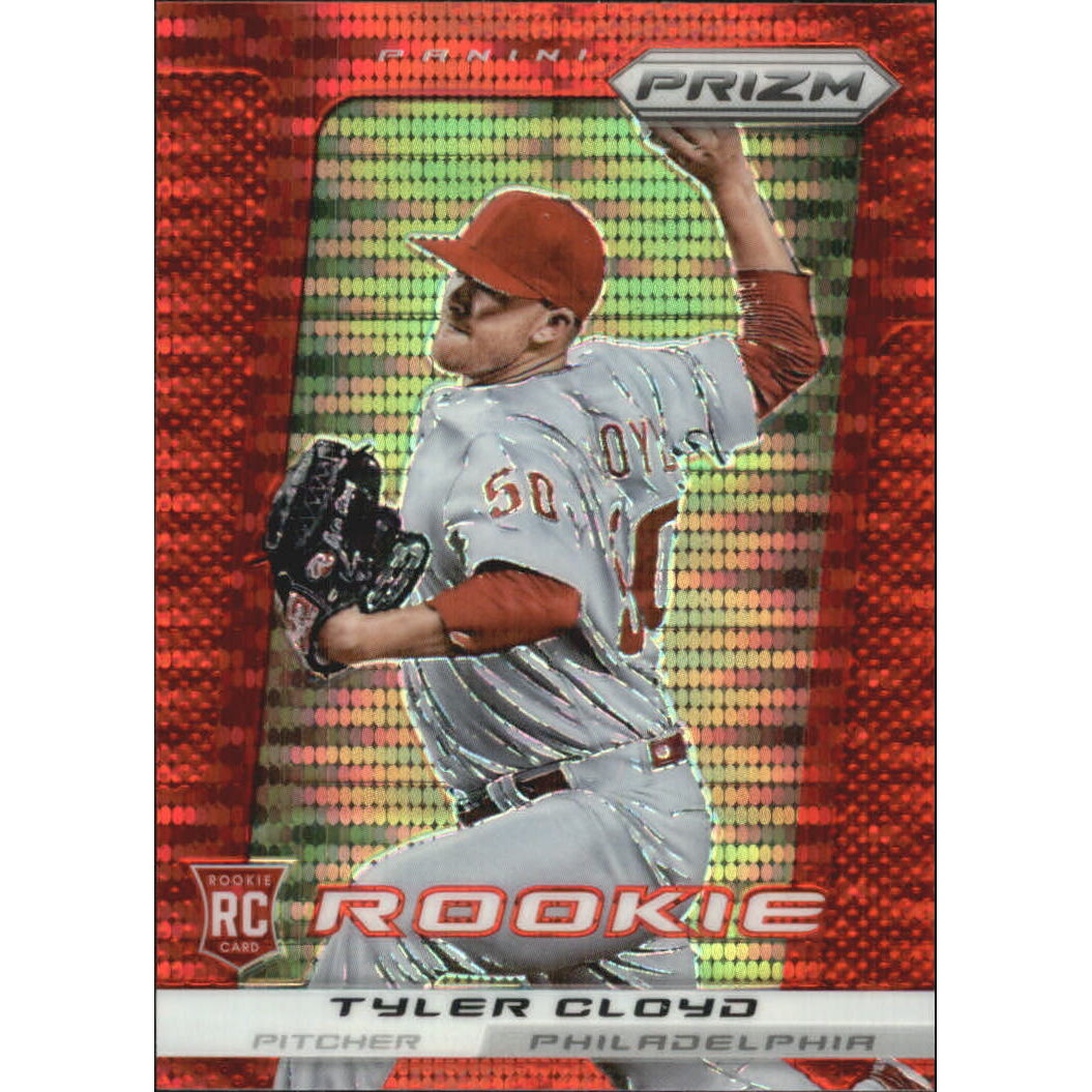 2013 Panini Prizm Prizms Red Pulsar #248 Tyler Cloyd. rookie card picture
