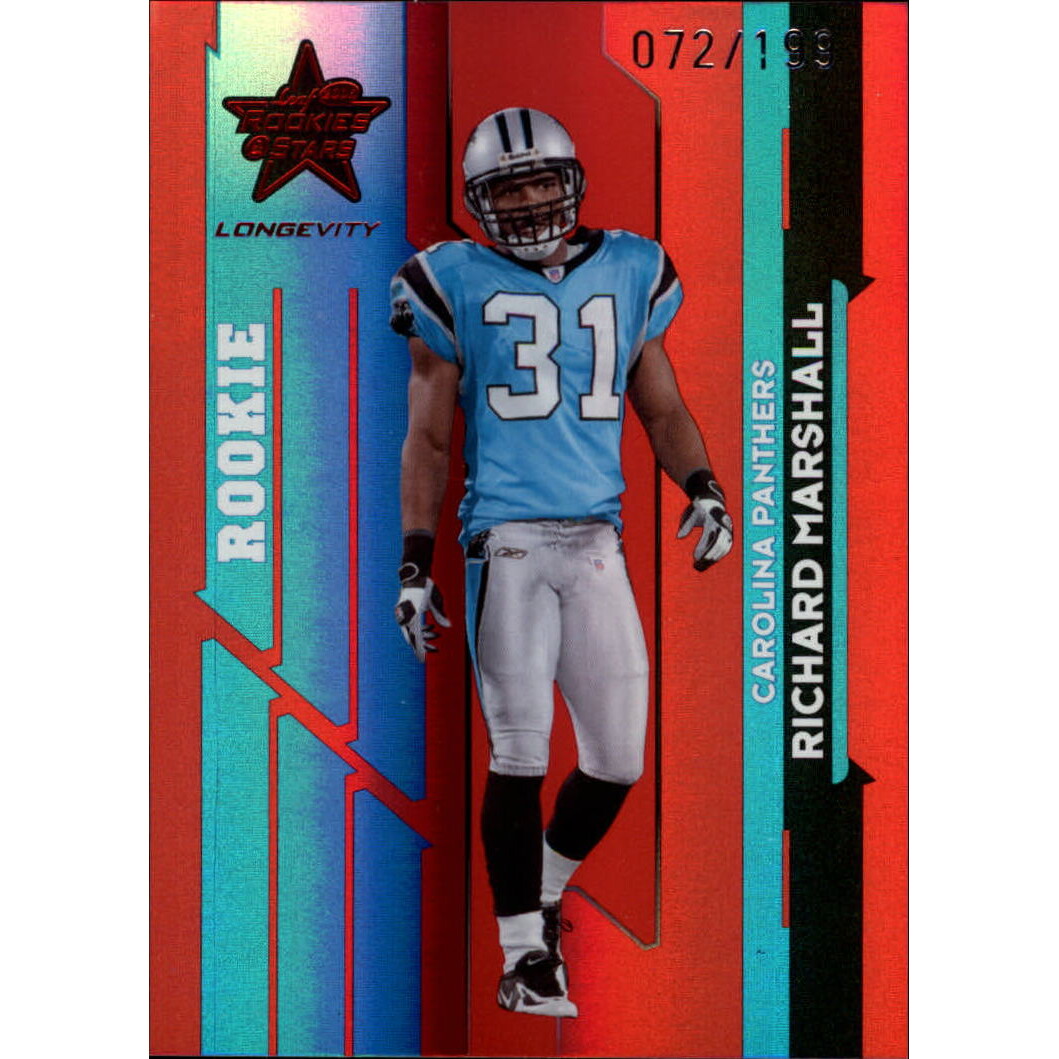 2006 Leaf Rookies and Stars Longevity Target Ruby Parallel #168 Richard Marshall