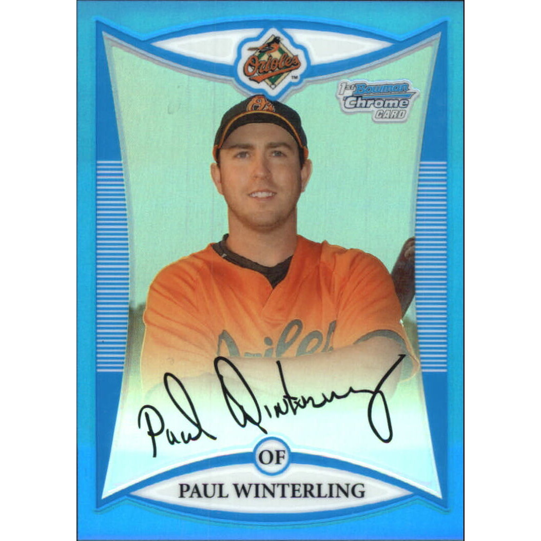 2008 Bowman Chrome Prospects Blue Refractors #BCP173 Paul Winterling 2008 Bowman Chrome Prospects Blue Refractors #BCP173 Paul Winterling