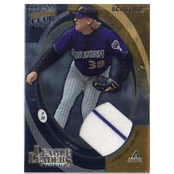2002 Donruss Best of Fan Club League Leaders Materials #LL2 C.Schilling Wins Jsy/150