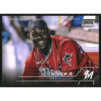2022 Stadium Club Chrome Refractors #266 Jazz Chisholm Jr.