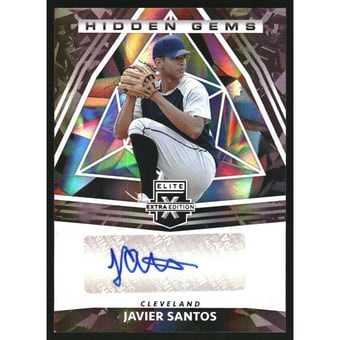 2022 Elite Extra Edition Hidden Gems Autographs Black #46 Javier Santos