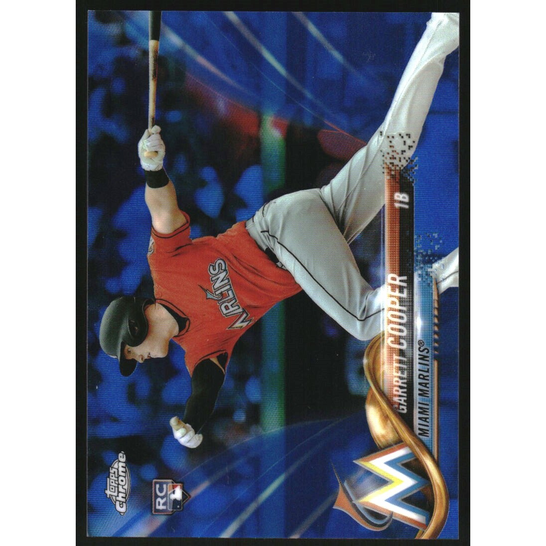 2018 Topps Chrome Blue Refractors #188 Garrett Cooper. rookie card picture