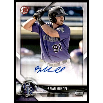 2018 Bowman Prospect Autographs #PABMU Brian Mundell
