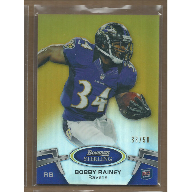 2012 Bowman Sterling Gold Refractors #12 Bobby Rainey. rookie card picture