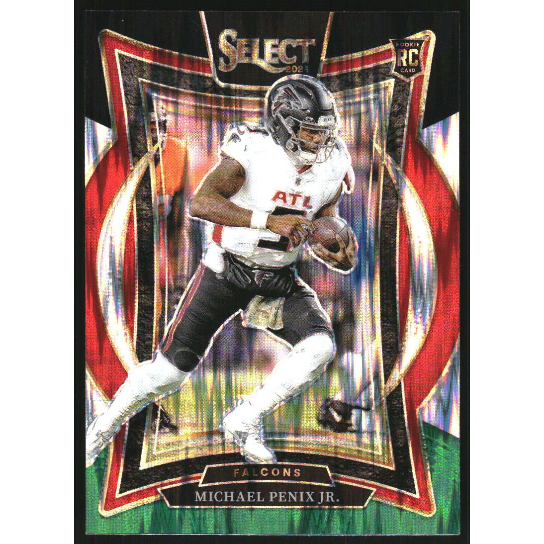 2024 Select Prizm Black and Green Shock #80 Michael Penix Jr.