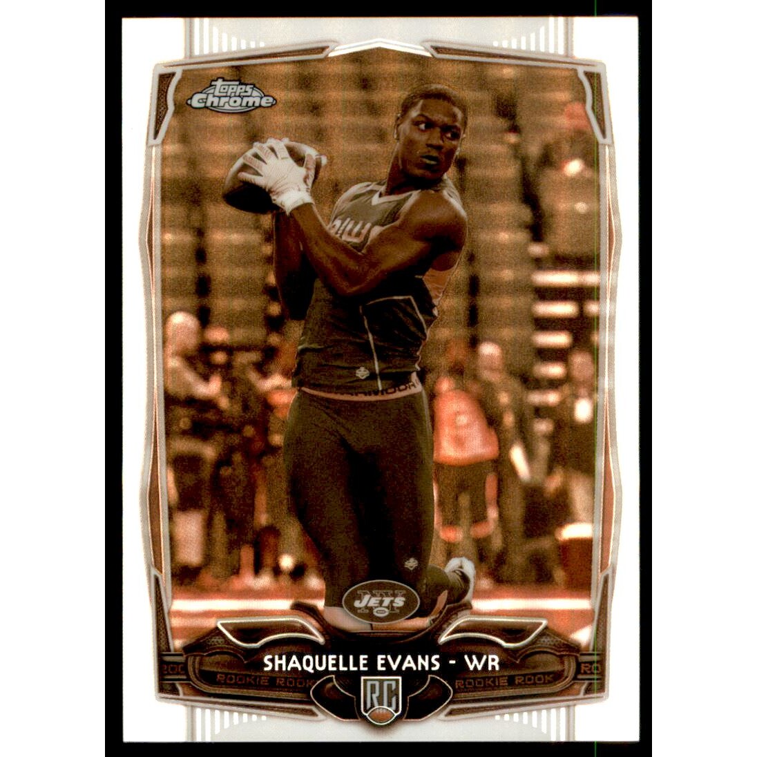 2014 Topps Chrome Sepia Refractors #132 Shaquelle Evans. rookie card picture